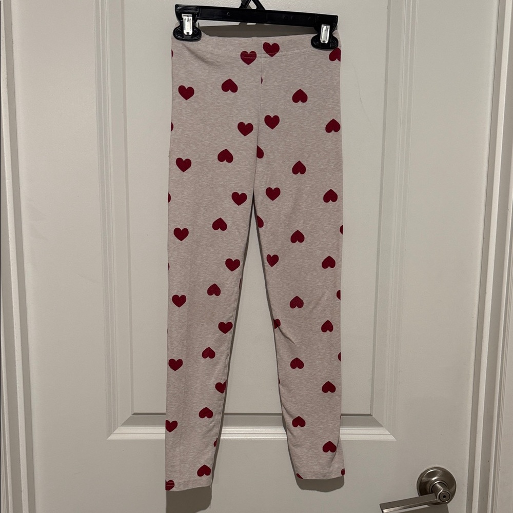 Old Navy Kids Leggings with Red Heart Pattern